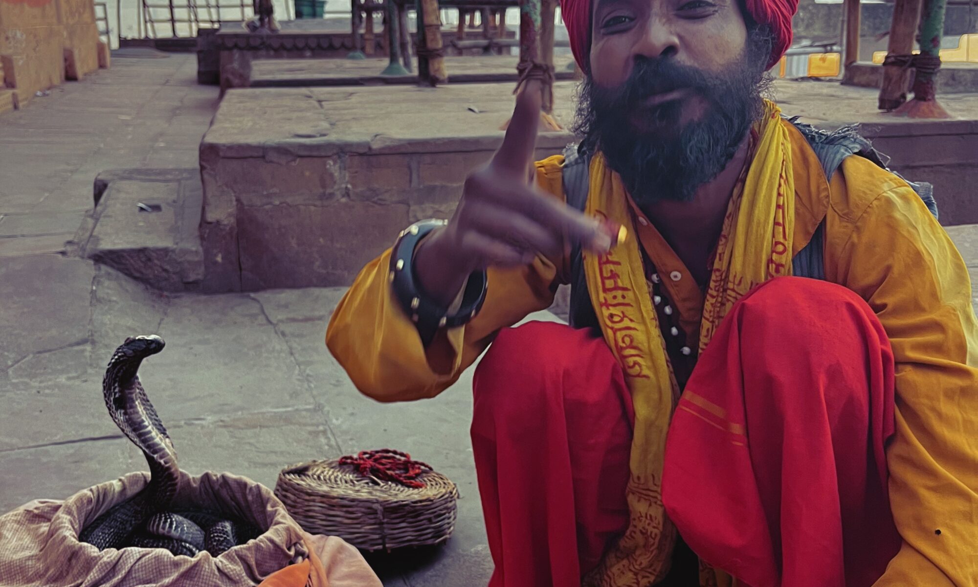snake charmer Varanasi
